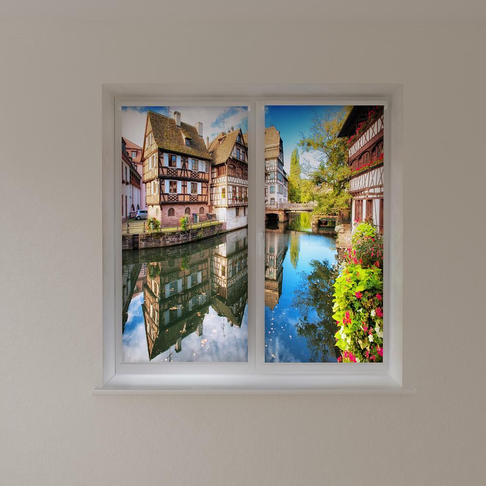 

Рулонные фотошторы Print-Market город на реке (1753)
