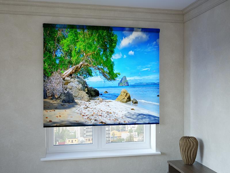 

Рулонные фотошторы Print-Market с фотопечатью солнечный остров (3435)