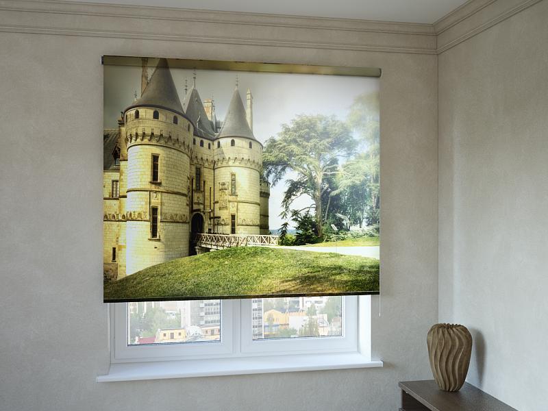 

Рулонные фотошторы Print-Market с фотопечатью милый замок (3356)
