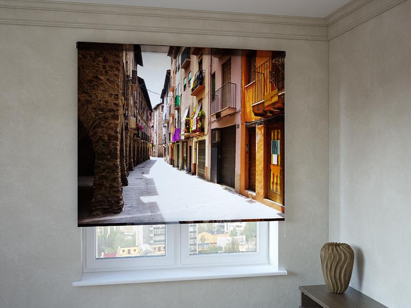 

Рулонные фотошторы Print-Market с фотопечатью солнечная улочка (3513)
