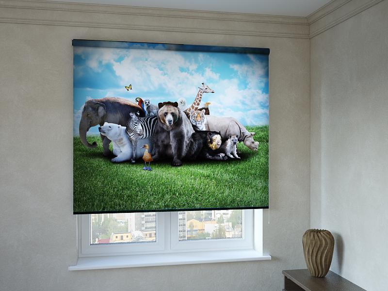 

Рулонные фотошторы Print-Market с фотопечатью фото животных (3351)