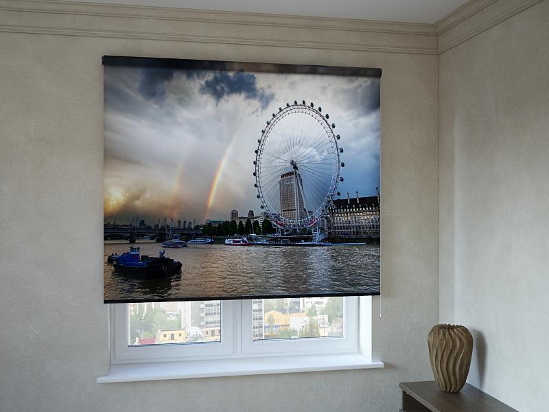 

Рулонные фотошторы Print-Market с фотопечатью колесо обозрения (3375)
