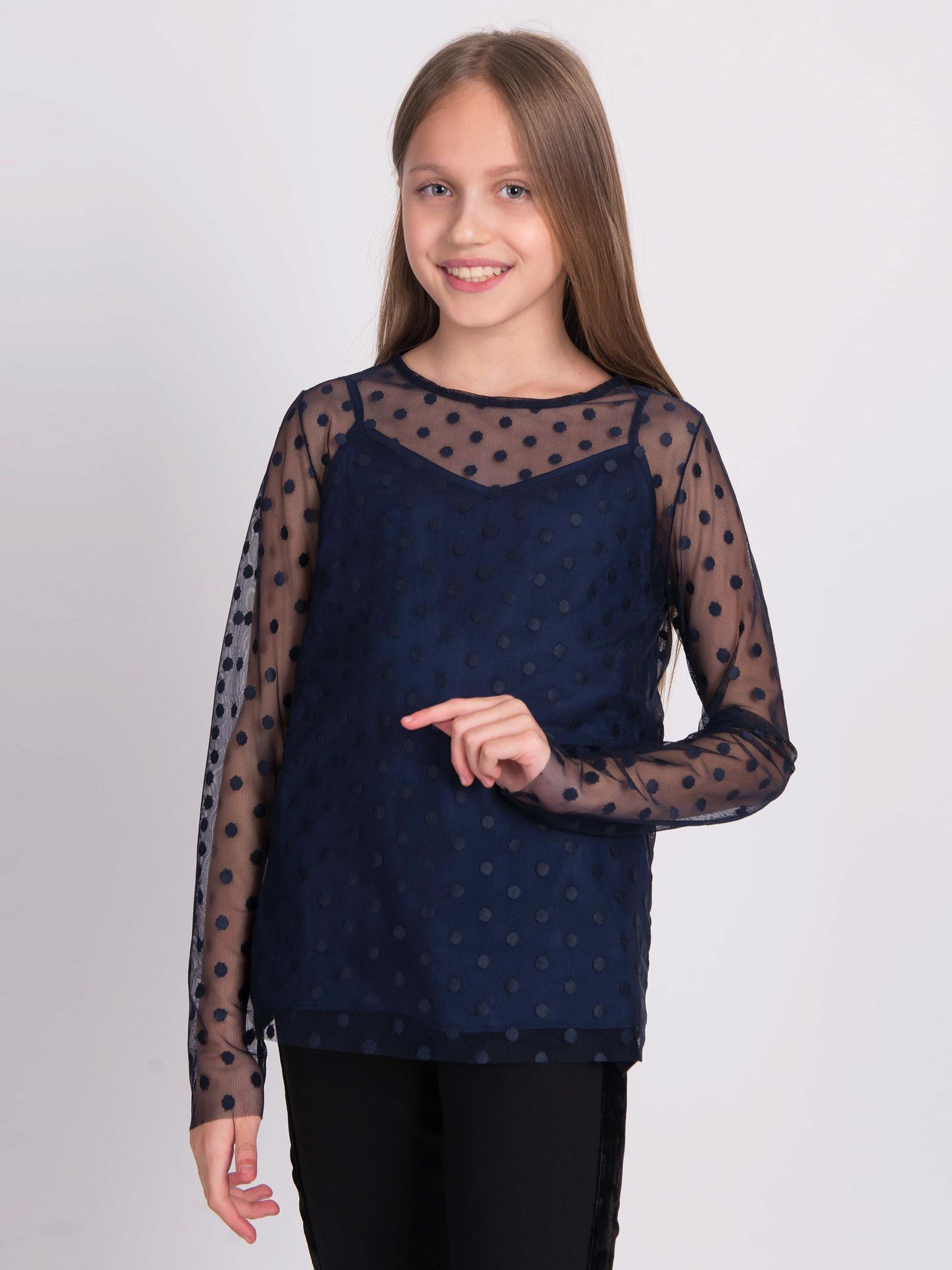 

Блуза ANDRE TAN Kids K40002 110-116 см Синяя
