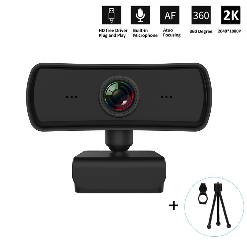 Веб-камера 2K USB Full HD (2560х1440) с автофокусом вебкамера с ...
