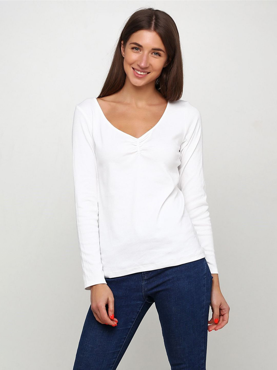 

Лонгслив H&M 0-0877 XS Белый