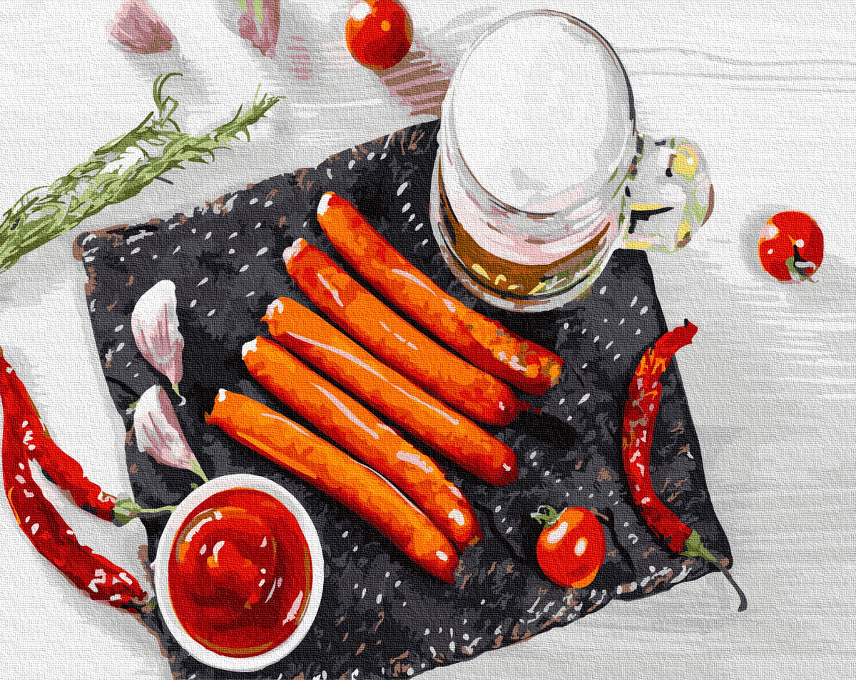 

Картина по номерам "Пивной набор" Brushme 40х50 см 000139125