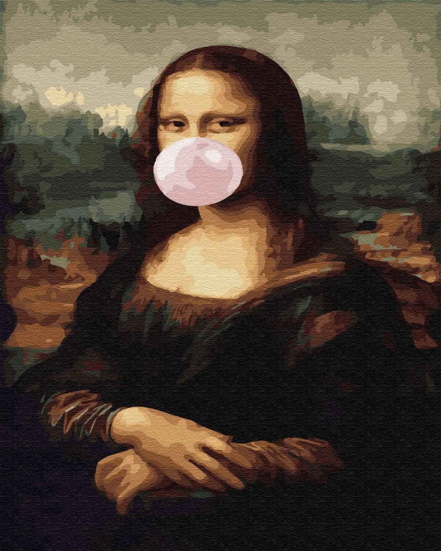 

Картина по номерам "Мона Лиза с жвачкой" Brushme 40х50 см 000139175