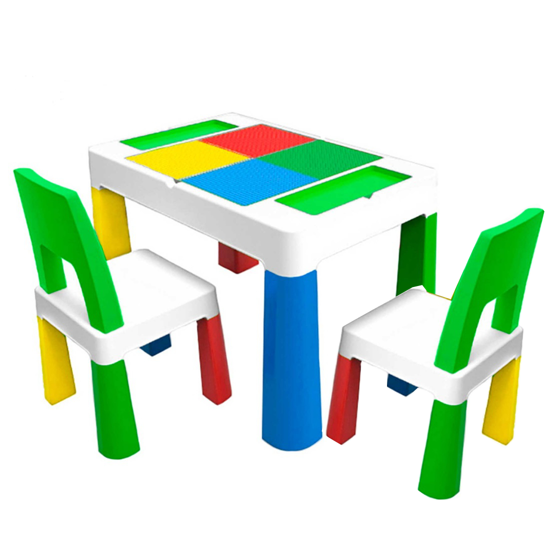 

Набор детской мебели стол и 2 стула Poppet Color Green