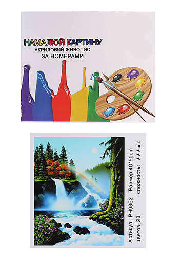 

Картина по номерам "Водопад в лесу" 40*50см Shinerichy Ind (9362)