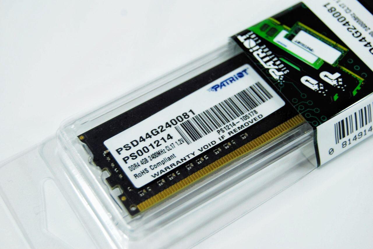 

Оперативна пам'ять Patriot DDR4 SL 4GB 2400 MHz CL17 DIMM Black 1 (PSD44G240081)