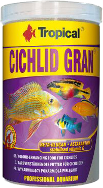 

Корм Tropical Cichlid Gran основной гранулированный для цихлид 1 л / 550 г