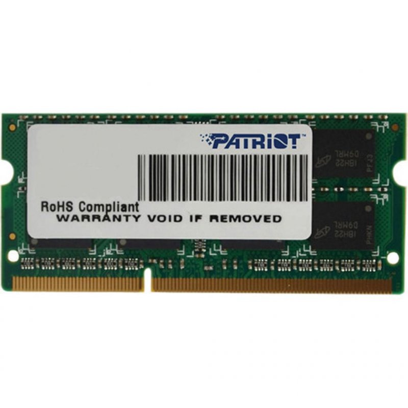 

Модуль памяти для ноутбука SoDIMM DDR3 4GB 1600 MHz Patriot (PSD34G16002S)