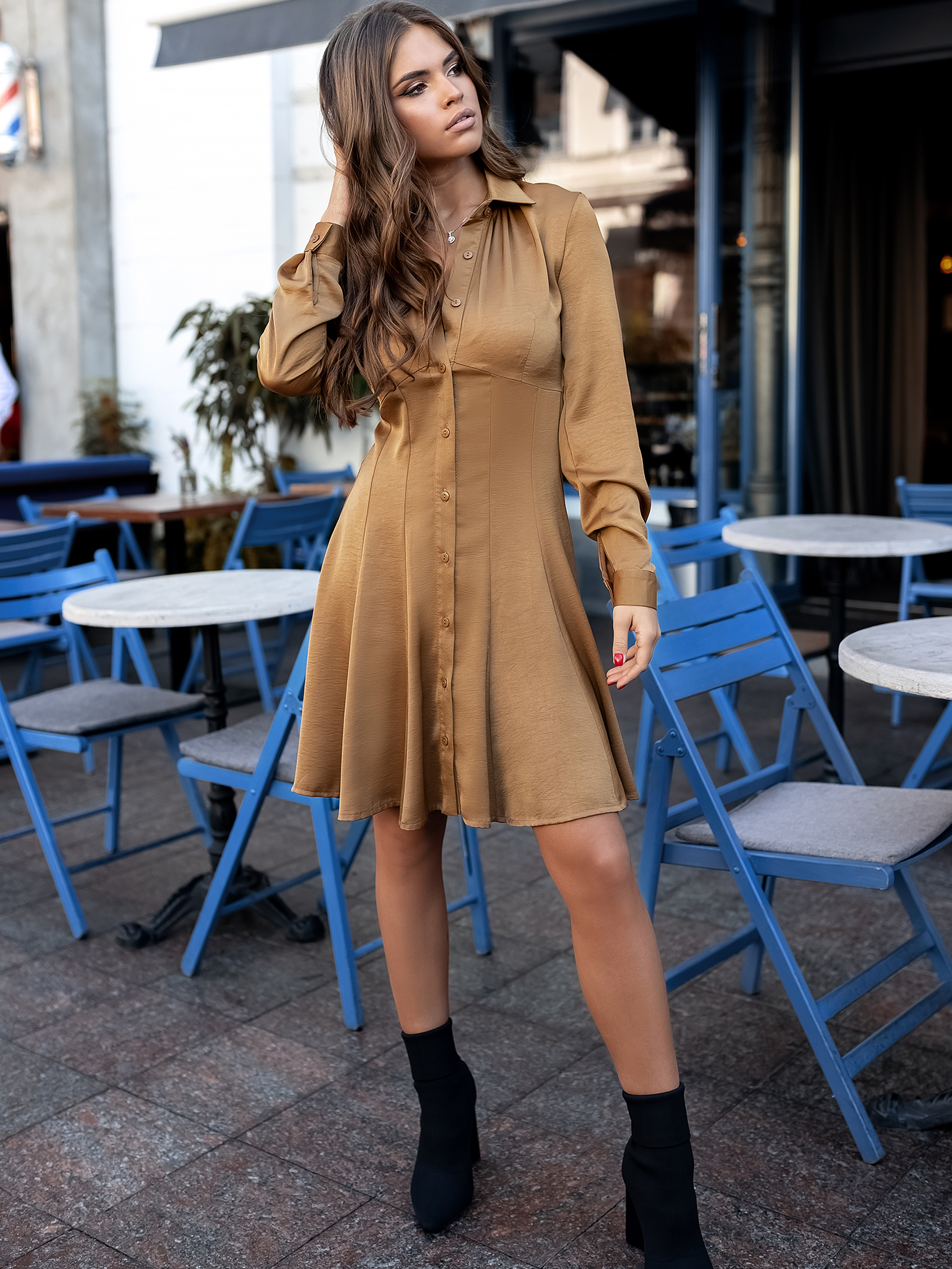 

Платье VOLVIS 3159  Горчичное, Платье VOLVIS 3159 48 Горчичное