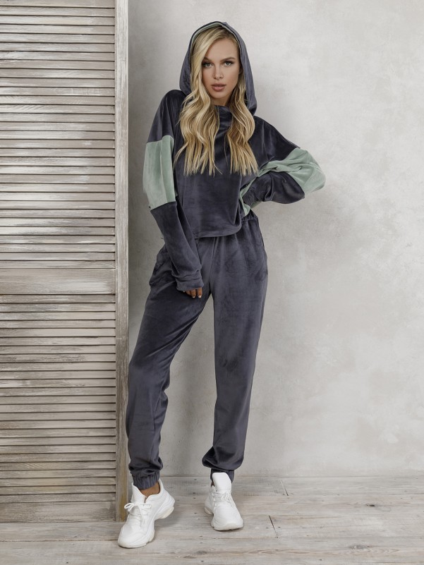 

Спортивный костюм ISSA PLUS 12275  Серый с мятным, Спортивный костюм ISSA PLUS 12275 XL Серый с мятным
