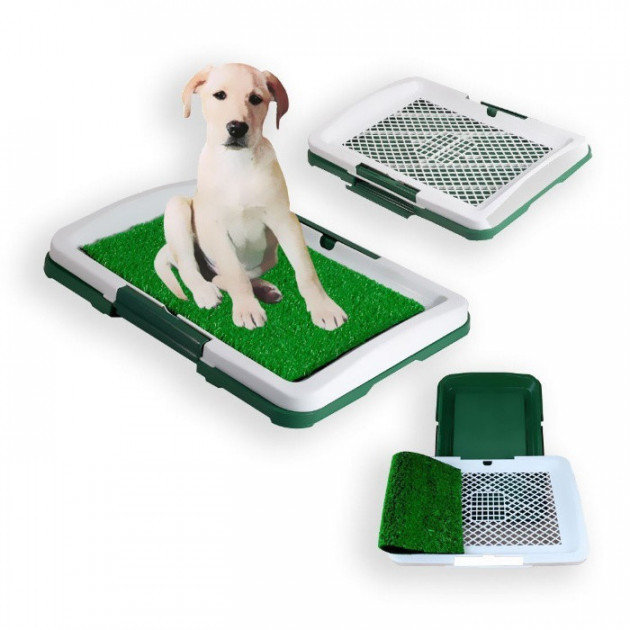 

Туалет для собак Puppy Potty Pad из экологически чистых материалов 47х34 см Зелёный с серым TRG-2247
