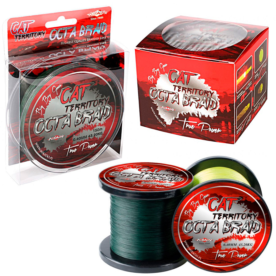 

Шнур Mikado Cat Territory 8 Octa Braid 150 м 0.60 мм 61.80 кг Green