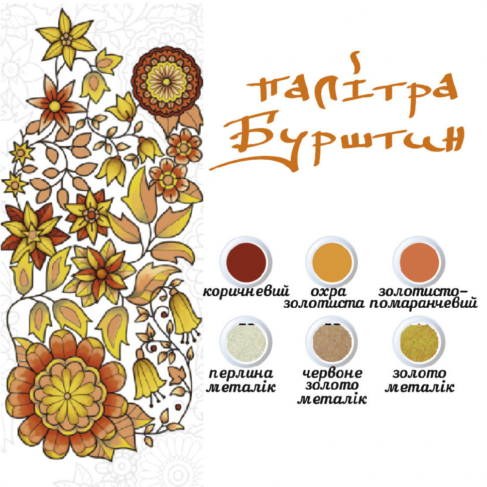 

Живопись по контуру Идейка Дзен Антистресс раскраска "Соединение судеб" (палитра янтарь)