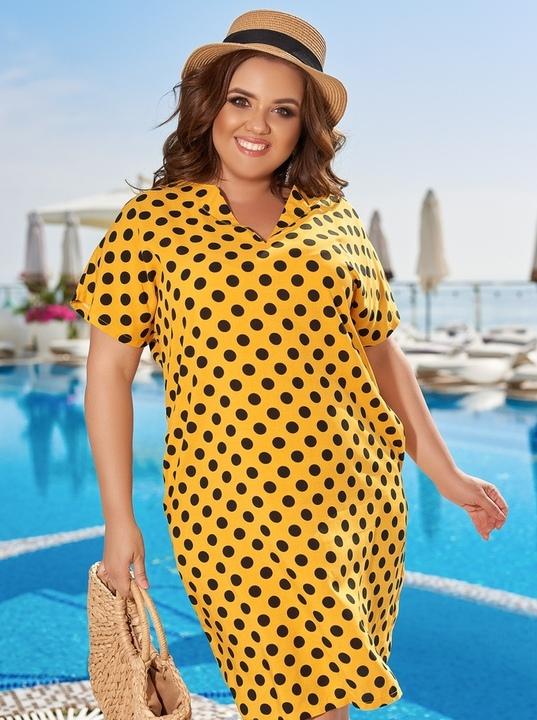 

Платье G&M k-70143 - Размер цвет горчица, Платье G&M k-70143 56-58 Размер цвет горчица