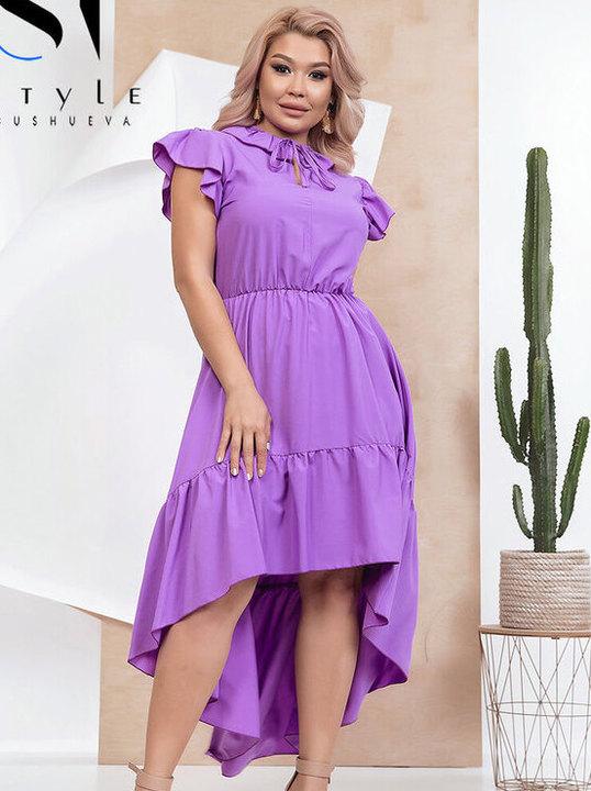 

Платье G&M k-70219 - Размер цвет фиолетовый, Платье G&M k-70219 54-58 Размер цвет фиолетовый