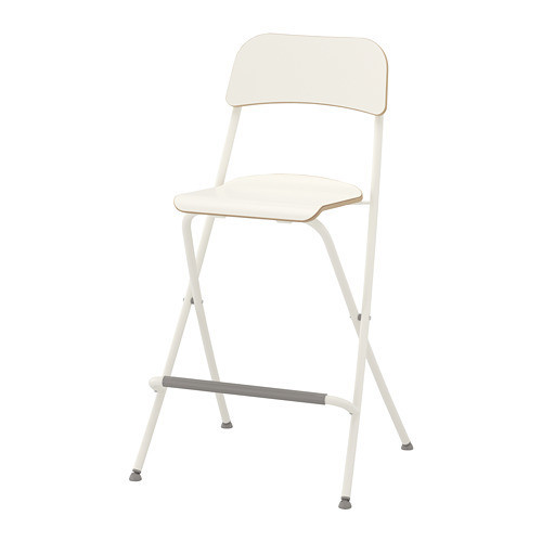 

Стул барный IKEA (ИКЕА) FRANKLIN 63 см складной Белый 704.048.75