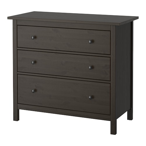 

Комод IKEA (ИКЕА) HEMNES с 3-мя ящиками Черно-коричневая морилка 804.247.50