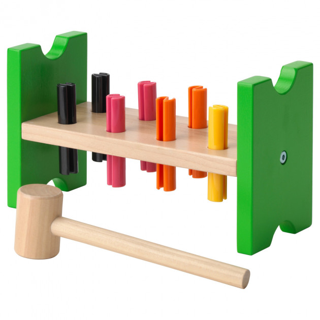 

Игрушка развивающая IKEA (ИКЕА) MULA колышки молоток 702.948.91