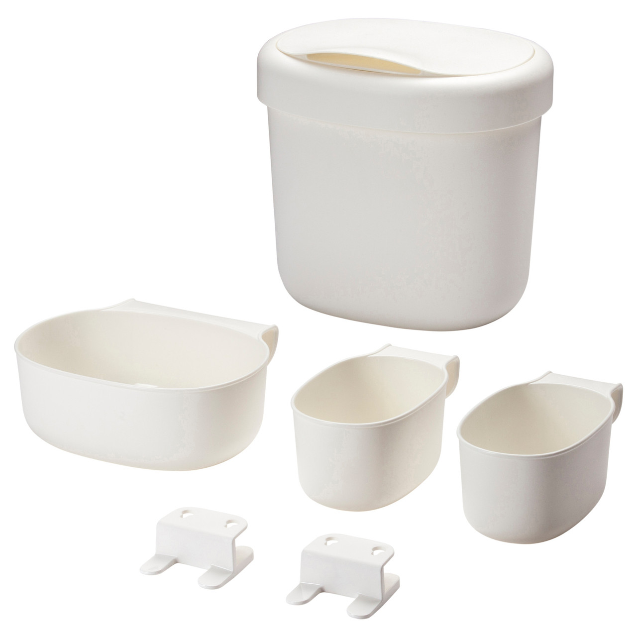 

Корзины навесные для пеленально столика IKEA (ИКЕА) Оnsklig 4 шт Белый 301.992.83