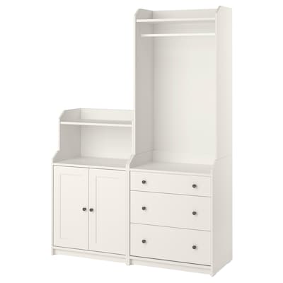 

Шкаф гардероб IKEA (ИКЕА) HAUGA 139x46x199 см Белый 493.886.36