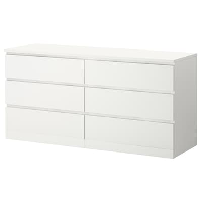 

Комод IKEA (ИКЕА) MALM 160x78 см 6 ящиков Белый 604.035.84