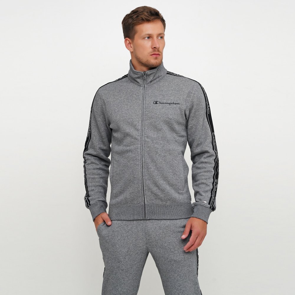 

Мужская толстовка Champion Full Zip Sweatshirt Серый 45 (cha215313-NGAM)