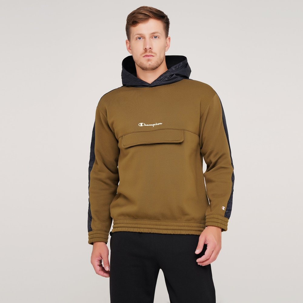 

Мужское худи Champion Hooded Sweatshirt Коричневый с черным 42 (cha214775-MGE/NBK)