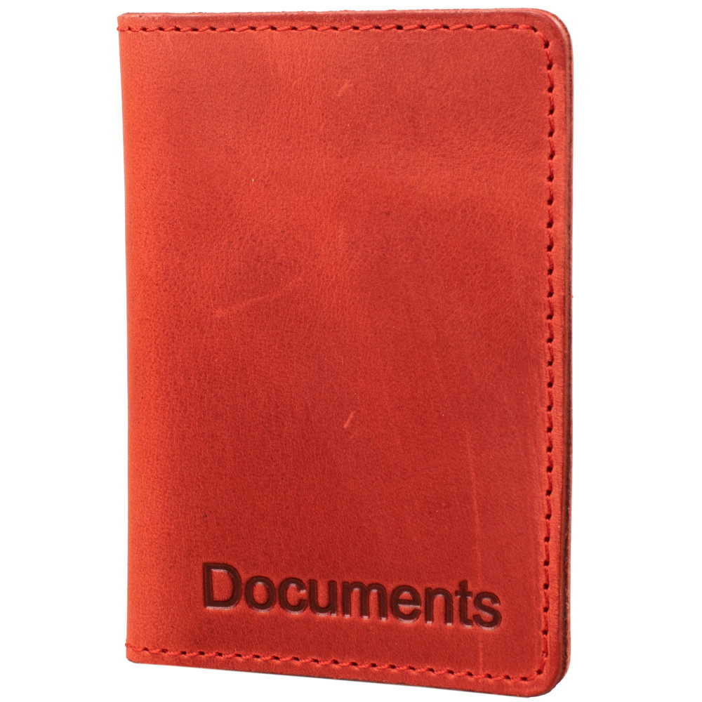

Женская кожаная обложка для паспорта (DNK-minidoc-fileH-colH) DNK Leather 7х10х1,5 см Красный 000140948