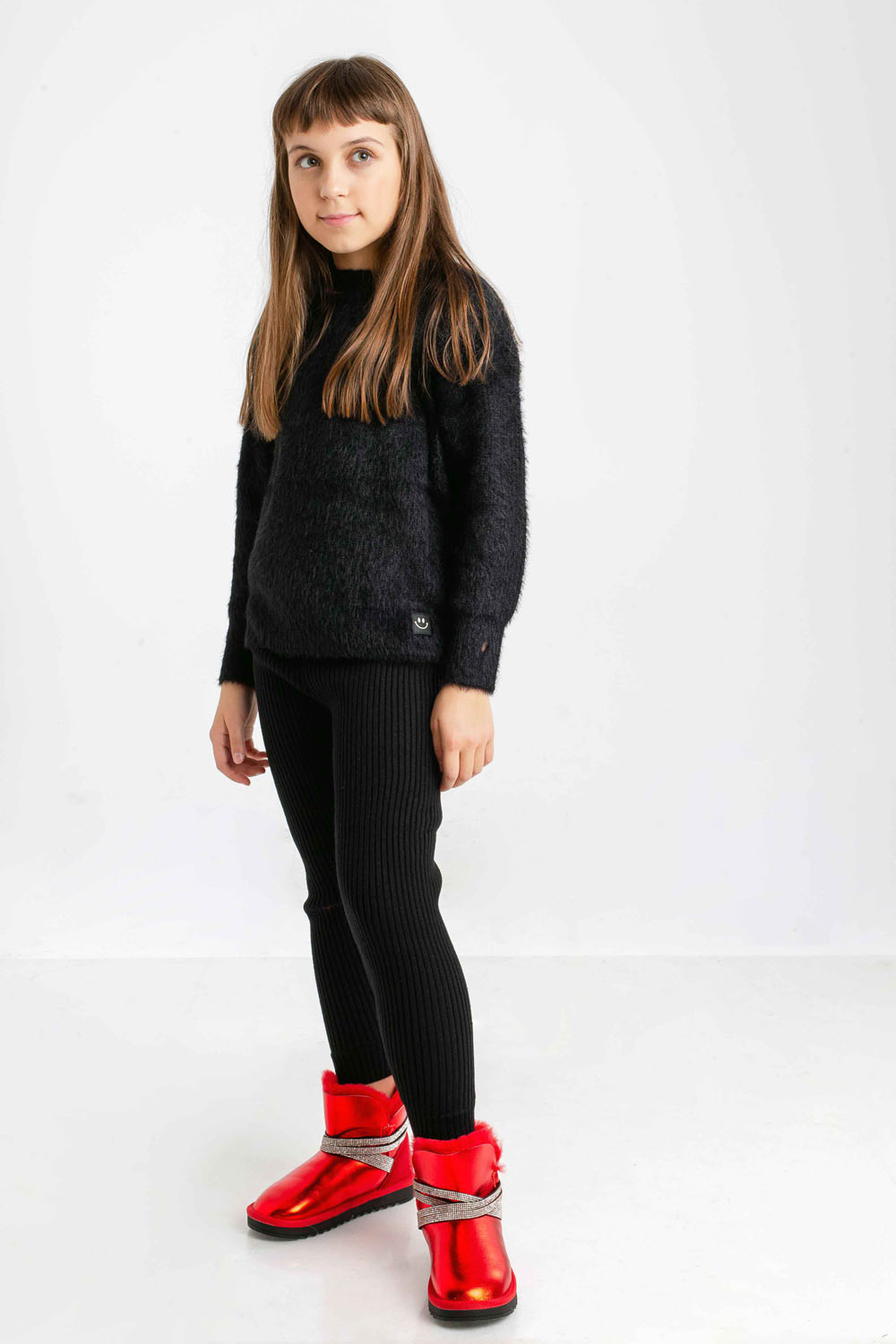 

Лосины утепленные на велюре JoJo черный рост 170 (18431361)