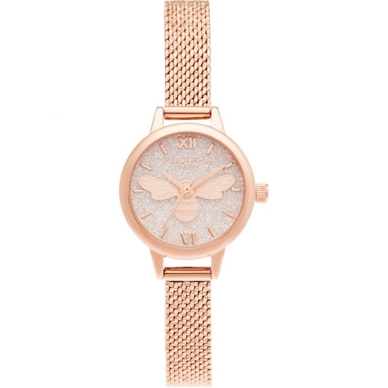 

Женские часы Olivia Burton Lucky Bee Mini Dial Rose Gold Boucle Mesh Watch OB16FB15