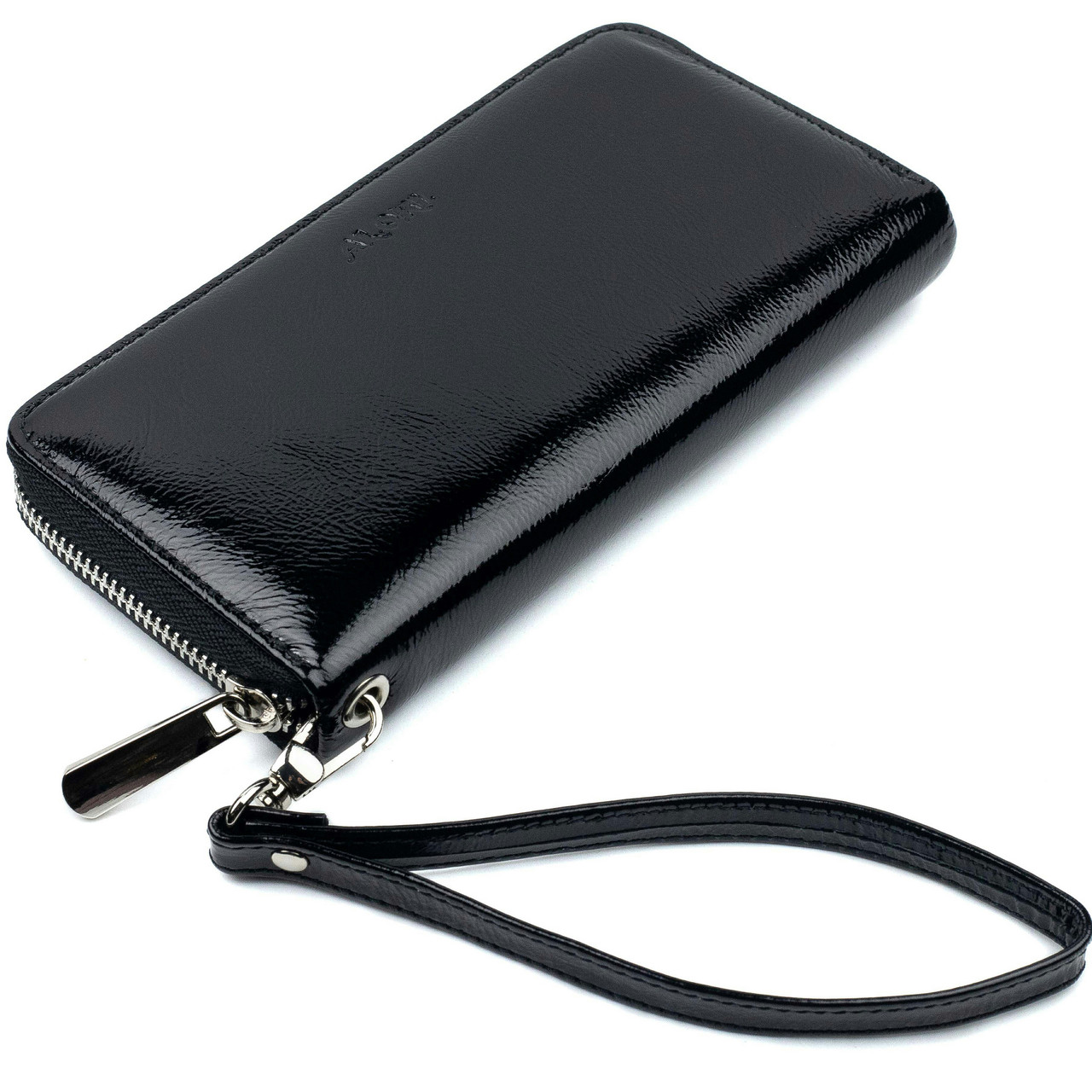 

Кошелёк ALORI из натуральной гладкой лаковой кожи Черный (МО-01-2 Black)