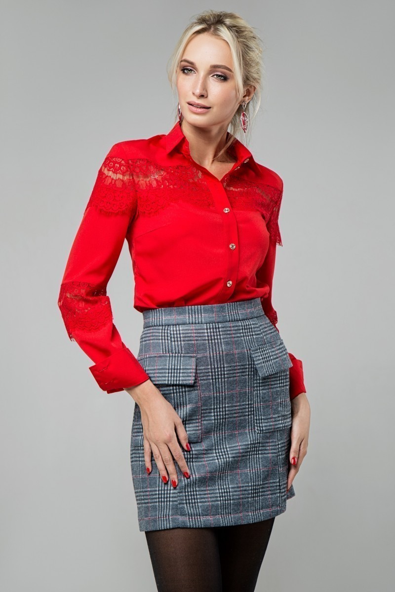 

Мини юбка в клетку MyLady  серый 43424009, Мини юбка в клетку MyLady XS серый 43424009