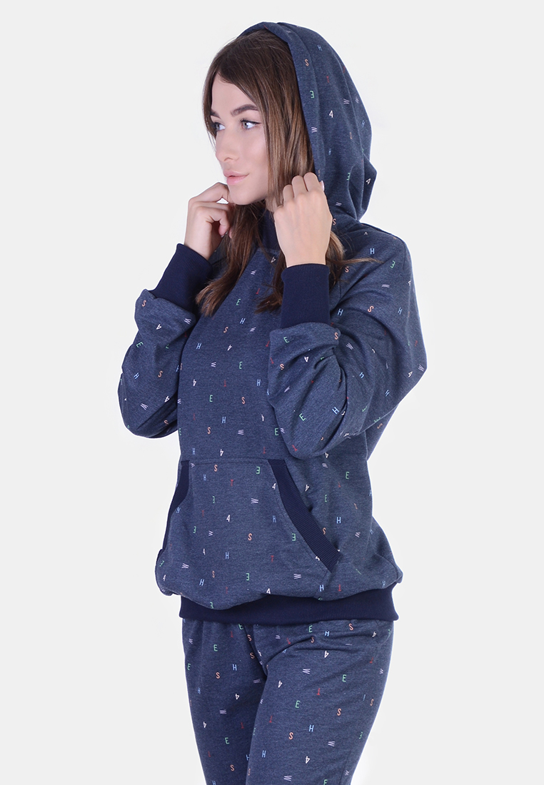 

Женский костюм с начесом из двухнитки худиштаны N.EL. 1189-37 XL серый 57863