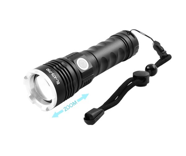 

Фонарь A73-P50, ЗУ microUSB, 1x18650/3xAAA, zoom, ремешок, Box