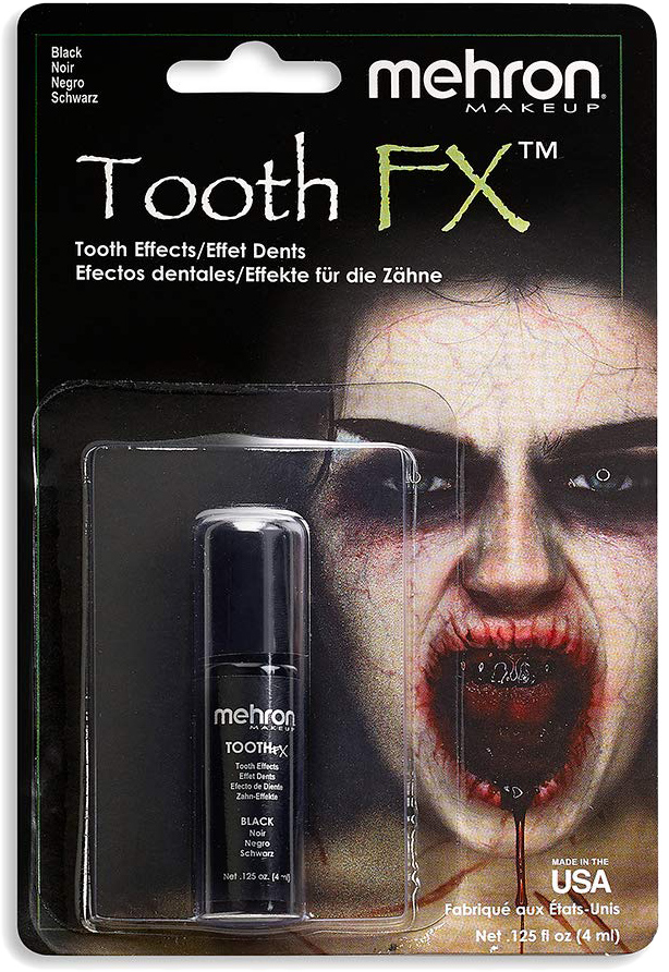 

Краска для зубов Mehron Tooth FX with Brush for Special Effects - Black 4 мл (TFX-B)