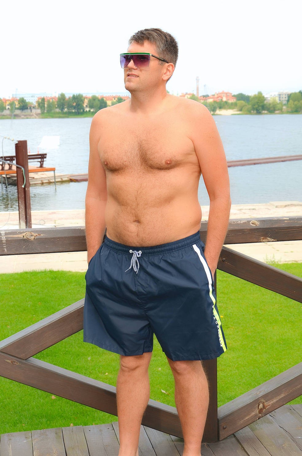 

Большие пляжные шорты для мужчин Coveri 4788/1 B 58(4XL) Синий