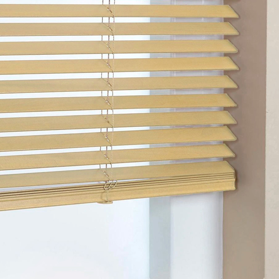 

Жалюзи деревянные горизонтальные 100x160 cм 25 мм натуральный Sundeco