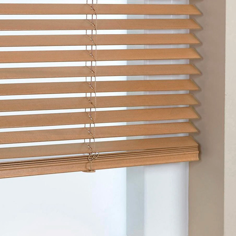 

Жалюзи деревянные горизонтальные 110x160 cм 25 мм золотой дуб мат Sundeco