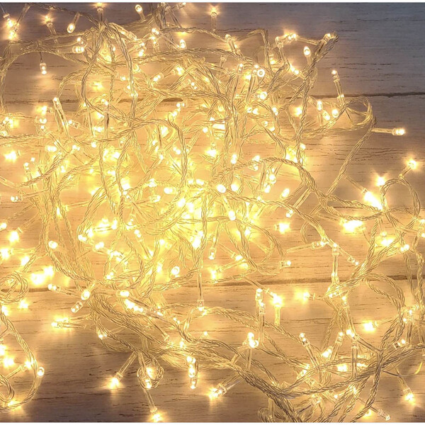 

Гирлянда светодиодная City 16 м 400 led лампочек 8 режимов новогодняя на елку Теплый Белый (48977)