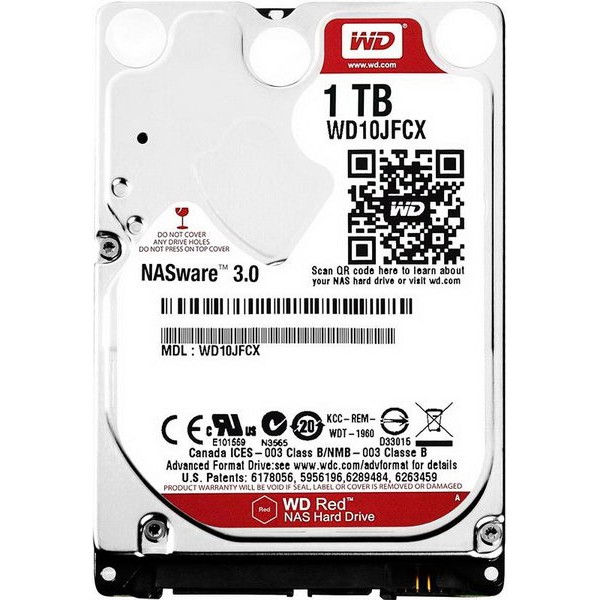 

HDD 2.5" SATA 1.0TB WD Caviar Red 5400rpm 16 MB (WD10JFCX)