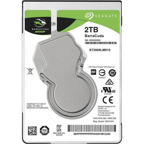 

HDD 2.5" SATA 2.0TB Seagate BarraCuda 5400rpm 128MB (ST2000LM015)