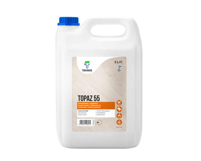 

Лак полиуретановый TEKNOS TOPAZ 55 1K паркетный полуглянцевый 5л