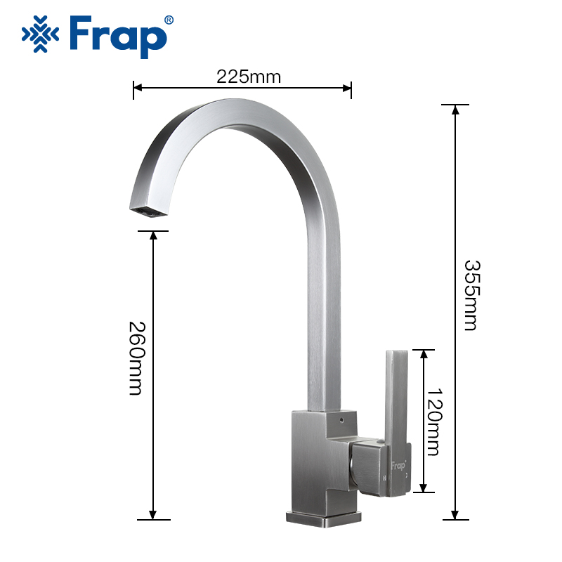 

Смеситель для кухни Frap H52 F4052-5 алюминиевый матовый