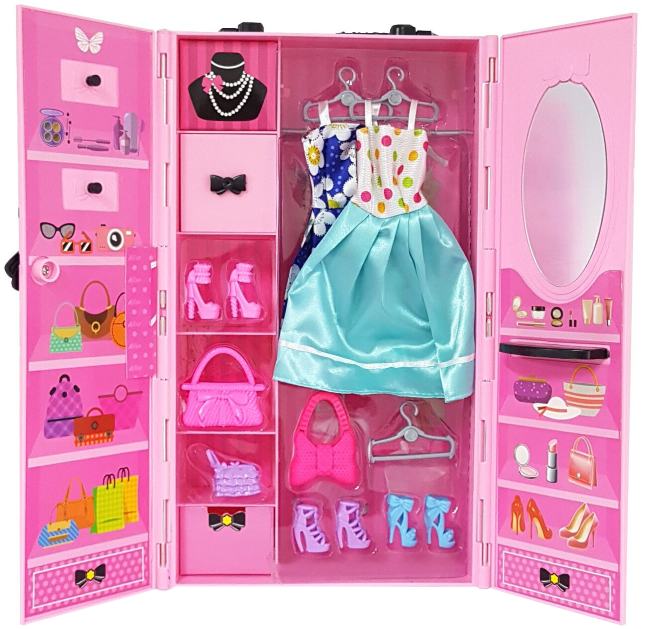 

Мебель для кукол Qunxing Toys Гардероб с одеждой (YS1905-11)