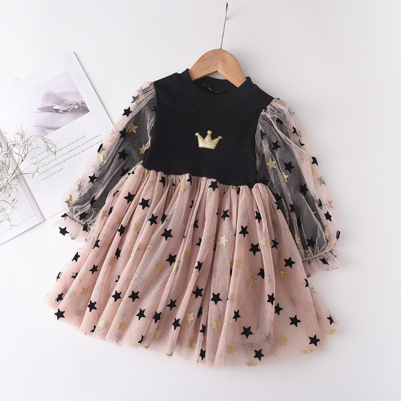 

Платье Mimikid с утеплением р.80 с короной розовое с черным