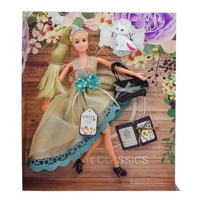 

Кукла Emily Эмили в светло-коричневом платье с голубым бантом (QJ079B/QJ079-1) (10-555010)